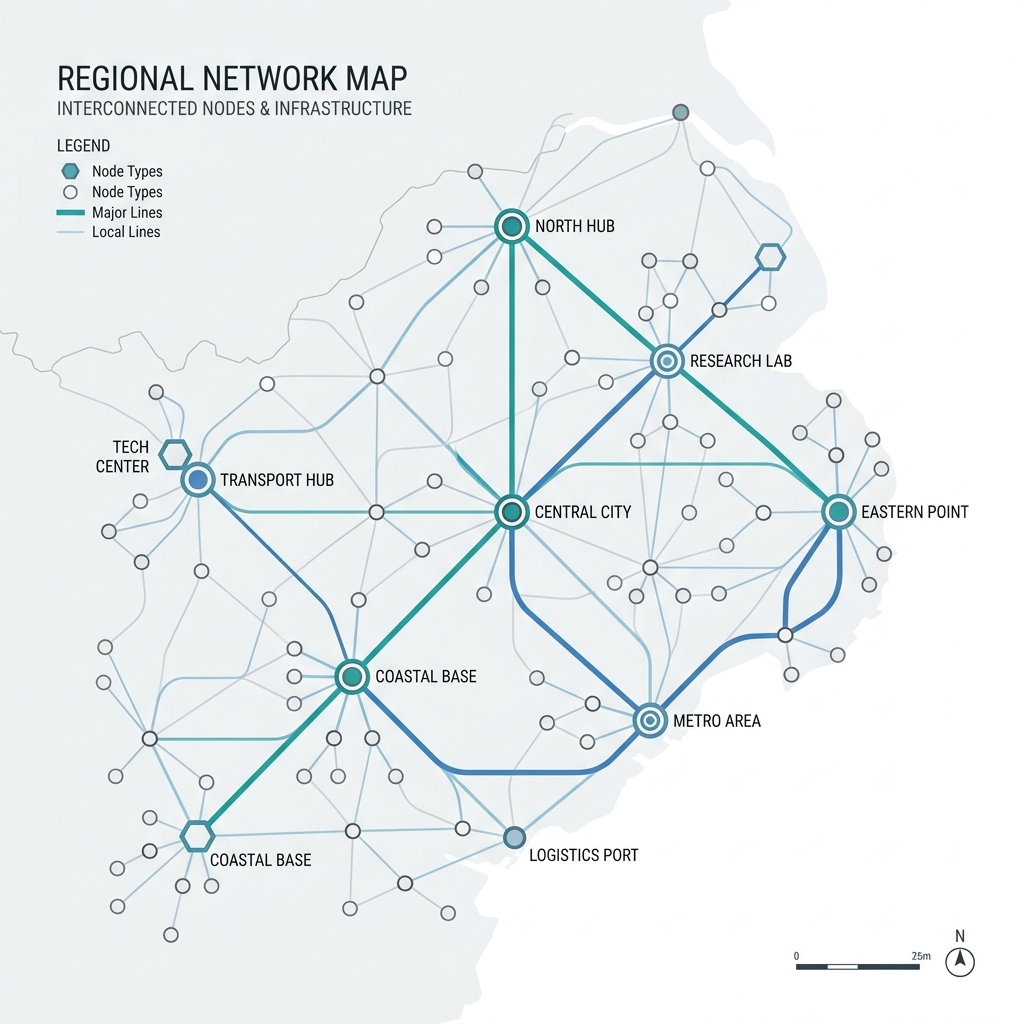 Regional & global engineering network map